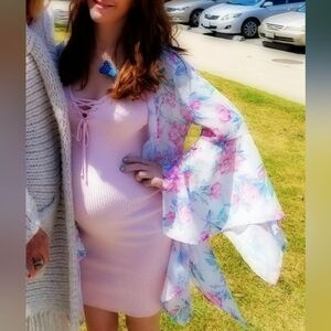 Floral Kimono Cardigan Small Like New